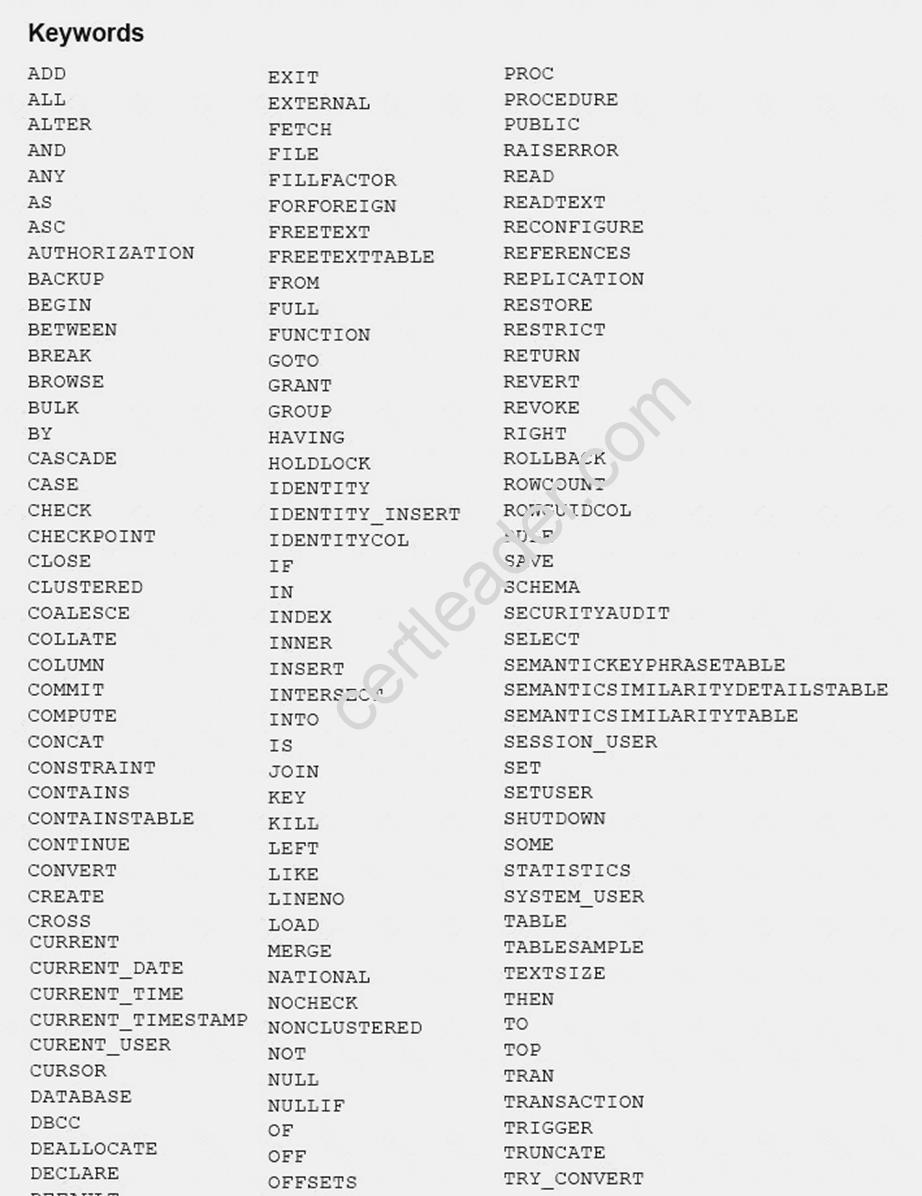 70-761 dumps exhibit