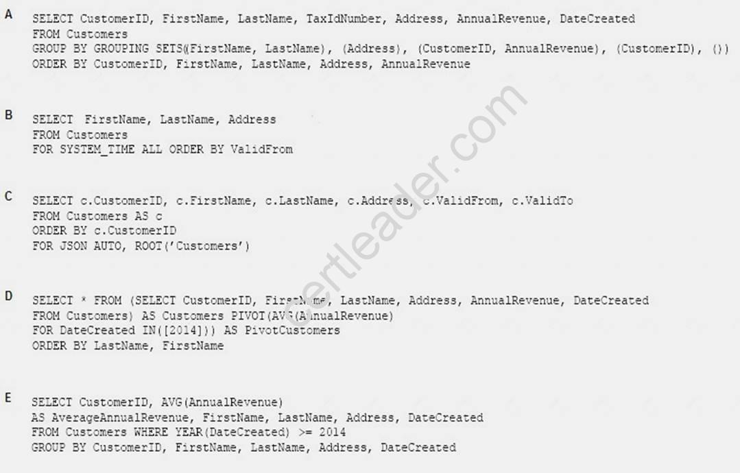 70-761 dumps exhibit
